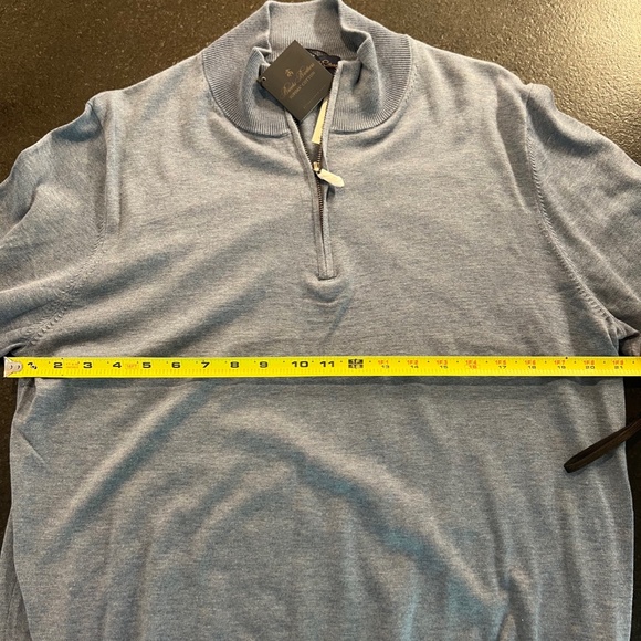 Supima® Cotton Half-Zip Sweater L - Picture 3 of 5